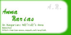 anna marias business card